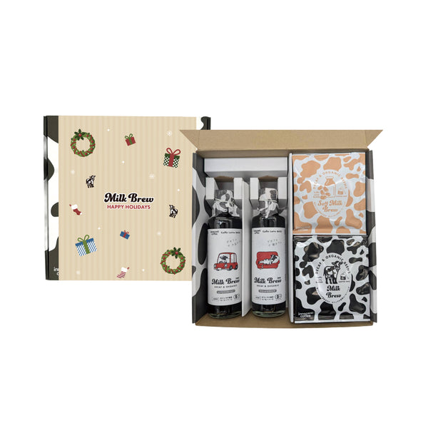 【年末セール】クリスマス限定 ミルクブリュー コーヒーバッグ&コーヒーベースセット オーガニックデカフェ