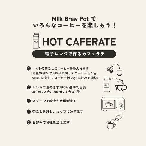 【熨斗カスタマイズ専用】ミルクブリュー ポット&豆3種 ギフトセット