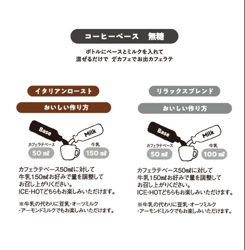 【WHITEDAY GIFT】ミルクブリュー コーヒーベース2本セット オーガニックデカフェ