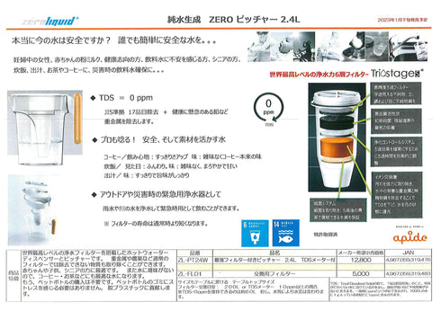 コーヒーの味だけを引き出す水を作り出すゼロピッチャー
